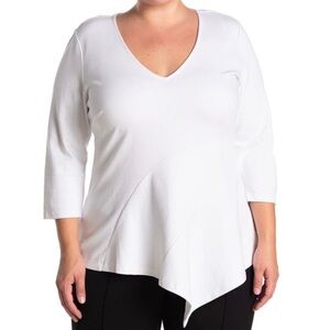 Eloquii Asymmetrical Peplum Top